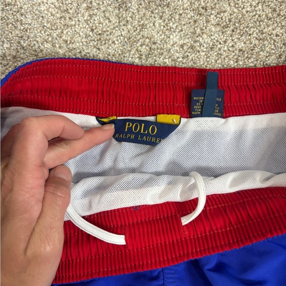 POLO RALPH LAUREN Blue/Red Swimming Trunks Shorts Size XXL - Picture 6 of 7